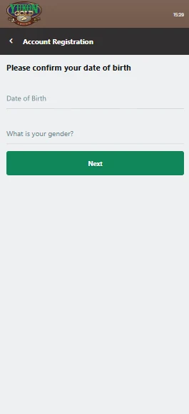 Step 2 - Enter date of birth