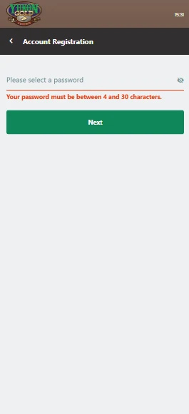 Step 3 - Select password